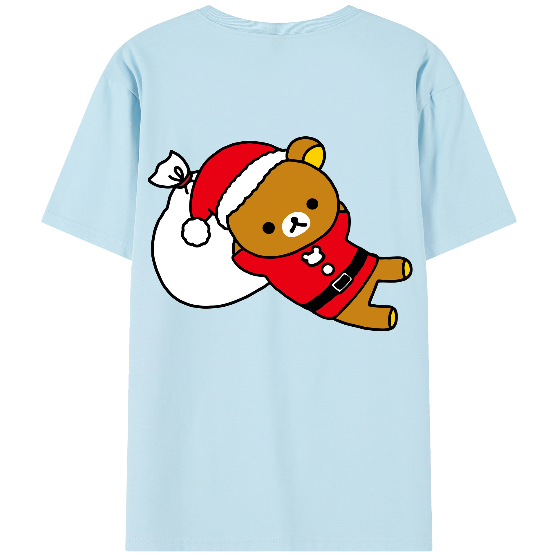 （画像用） リラックマ リラックマ キイロイトリ Rilakkuma Korilakkuma Kiiroitori 綿100％半袖Tシャツ（背面プリント）